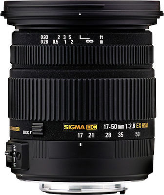 Sigma Crop Φωτογραφικός Φακός 17-50mm F2.8 EX DC OS HSM Standard Zoom για Nikon F Mount Black