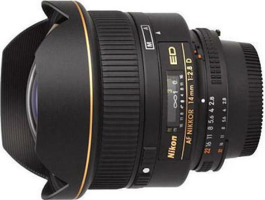 Nikon Full Frame Φωτογραφικός Φακός AF Nikkor 14mm f/2.8D ED Wide Angle για Nikon F Mount Μαύρος