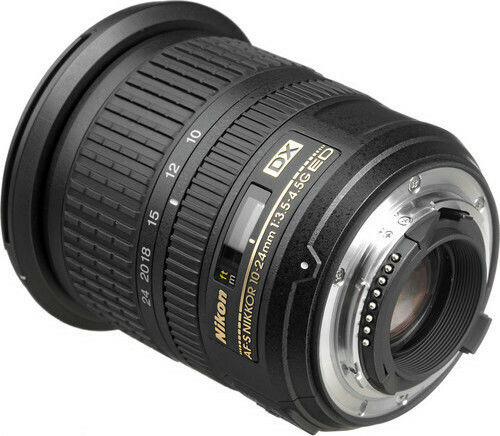 Nikon Crop Φωτογραφικός Φακός AF-S DX Nikkor 10-24mm f/3.5-4.5G ED Wide Angle Zoom για Nikon F Mount Μαύρος