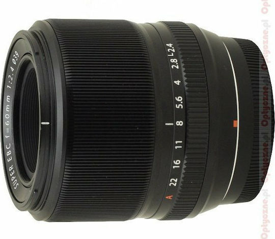 Fujifilm Crop Camera Lens Fujinon XF60mm F2.4 R Standard / Macro for Fujifilm X Mount Black