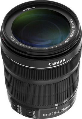 Canon Crop Φωτογραφικός Φακός 18-135mm f/3.5-5.6 IS STM Standard Zoom για Canon EF-S Mount Black