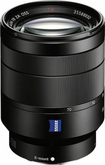 Sony Full Frame Φωτογραφικός Φακός Vario-Tessar T* E 24-70 mm f/4 ZA OSS Standard Zoom για Sony E Mount Μαύρος
