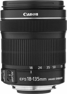 Canon Crop Φωτογραφικός Φακός 18-135mm f/3.5-5.6 IS STM Standard Zoom για Canon EF-S Mount Black