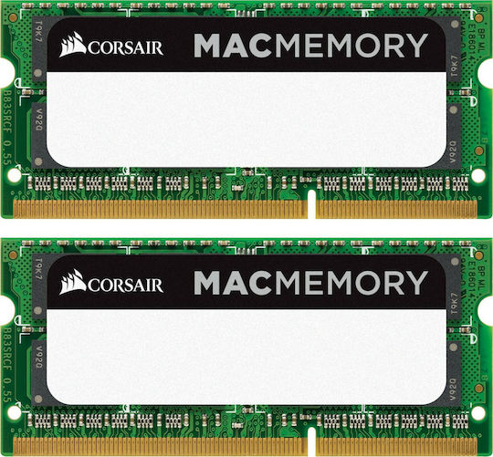 Corsair Mac Memory 8GB DDR3 RAM with 2 Modules (2x4GB) and 1333 Speed for Laptop