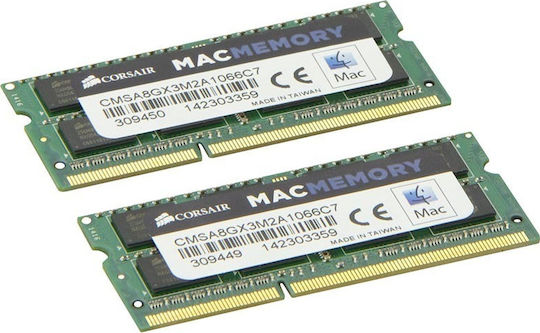 Corsair Mac Memory 16GB DDR3 RAM mit 2 Modulen (2x8GB) und Geschwindigkeit 1600 für Laptop