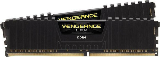Corsair Vengeance LPX DDR4 8GB RAM με 2x4GB Modules και Ταχύτητα 2400 για Desktop