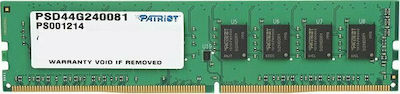 Patriot 4GB DDR4 RAM with 2400 Speed for Desktop