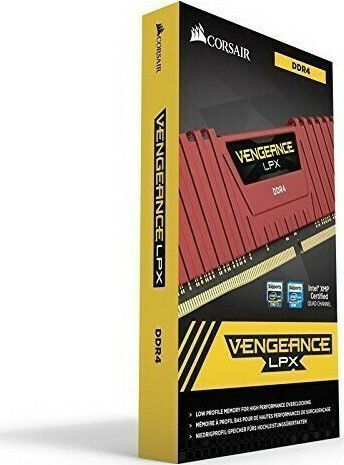 Corsair Vengeance LPX DDR4 8GB RAM με 2x4GB Modules και Ταχύτητα 2400 για Desktop
