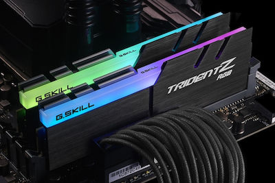 G.Skill Trident Z RGB 16GB DDR4 RAM με 2 Modules (2x8GB) και Ταχύτητα 3200 για Desktop