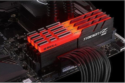 G.Skill Trident Z RGB 32GB DDR4 RAM με 4 Modules (4x8GB) και Ταχύτητα 3000 για Desktop
