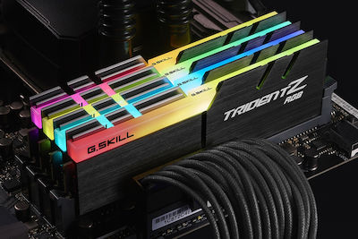 G.Skill Trident Z RGB 32GB DDR4 RAM με 4 Modules (4x8GB) και Ταχύτητα 3200 για Desktop
