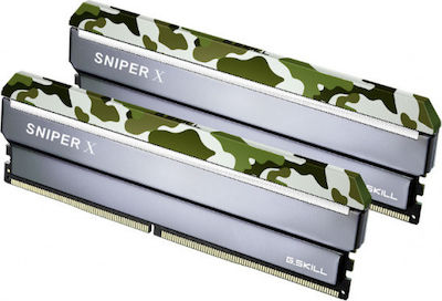 G.Skill Sniper X Classic Camo 16GB DDR4 RAM mit 2 Modulen (2x8GB) und Geschwindigkeit 3200 für Schreibtisch