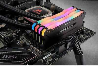 Corsair Vengeance RGB Pro 32ГБ DDR4 RAM с 4 модула (4x8GB) и Скорост 3000 за Настолен компютър