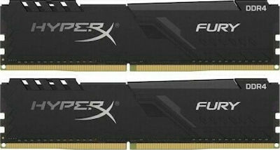 HyperX Fury 16GB DDR4 RAM με 2 Modules (2x8GB) και Ταχύτητα 2666 για Desktop