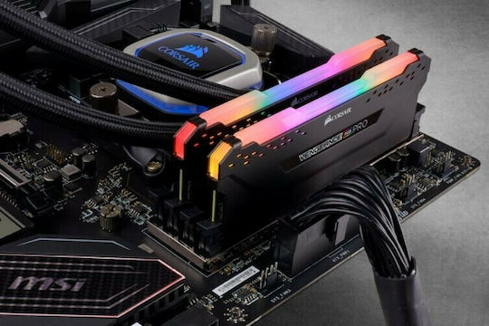 Corsair Vengeance RGB Pro 16GB DDR4 RAM cu 2 module (2x8GB) și