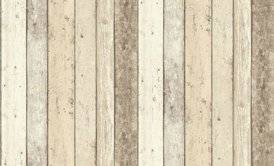 Тапет за Стена Wood Stone Винил Бежов 1000x53см Миеща се