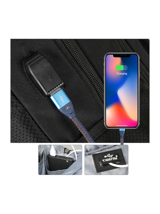 Tigernu Backpack Urban B3221 Τσάντα για Laptop 15.6" με Θύρα USB σε Μαύρο χρώμα