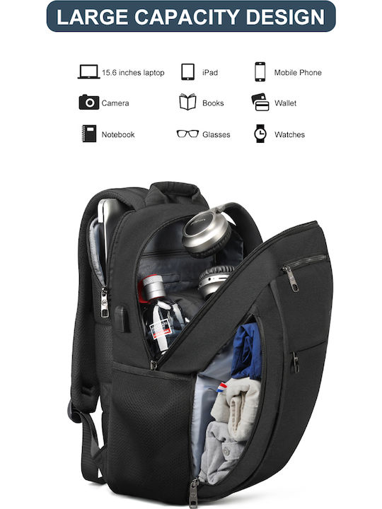Tigernu Backpack Urban B3221 Τσάντα για Laptop 15.6" με Θύρα USB σε Μαύρο χρώμα