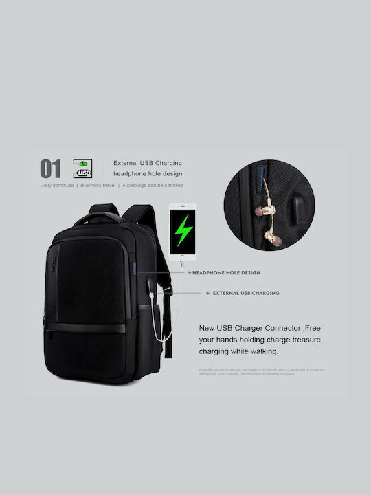 Arctic Hunter B00120C Waterproof Laptop Backpack 15.6" with USB Port in Gray Color