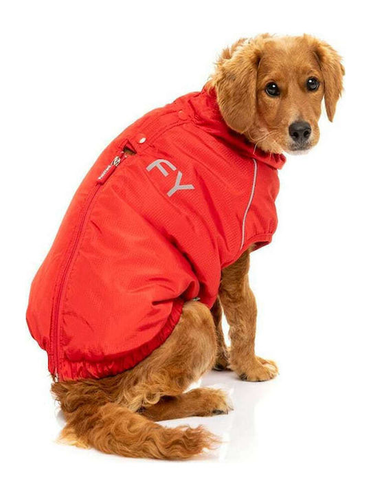 Fuzzyard Space Red Dog Coat with 26cm Back Length