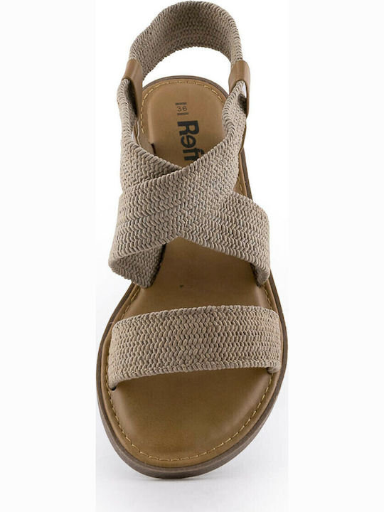 Women's Flat Sandals in Brown Color