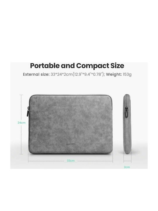 Ugreen LP187 Αδιάβροχη Θήκη για Laptop 13.3" σε Γκρι χρώμα