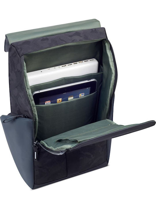 Delsey Securflap Водоустойчива Чанта Раница за лаптоп 15.6" в Черен цвят