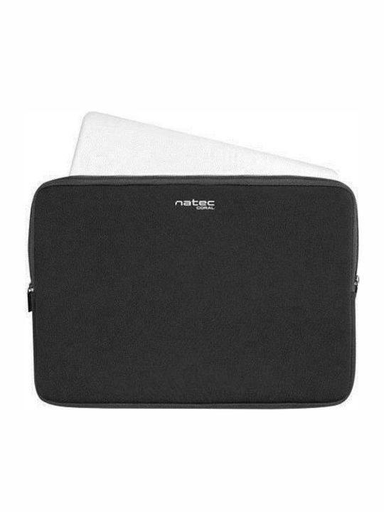 Natec Coral Αδιάβροχη Θήκη για Laptop 14.1" σε Μαύρο χρώμα