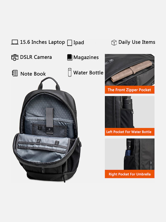 Arctic Hunter B00386 Αδιάβροχη Τσάντα Πλάτης για Laptop 15.6" σε Γκρι χρώμα