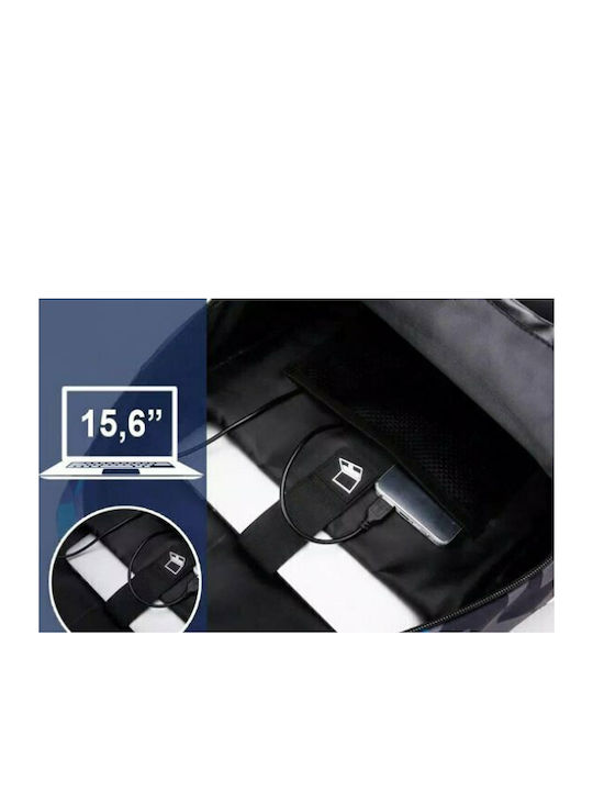 Mark Ryden MR6008 Αδιάβροχη Τσάντα Πλάτης για Laptop 15.6" με Θύρα USB σε Μπλε χρώμα