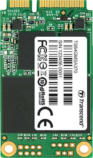Transcend MSA370 SSD 64GB mSATA SATA III TS64GMSA370