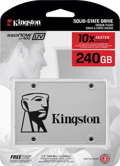 Kingston UV400 SSD 240GB τύπου 2.5'' με σύνδεση SATA III SUV400S37/240G