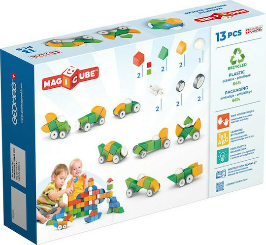 Geomag Μαγνητικό Παιχνίδι Κατασκευών Magicube Wheels 13 για Παιδιά 1+ Ετών 202