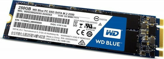 Western Digital SSD Albastru 3D 250GB Tip M.2 Cu Conexiune SATA III WDS250G2B0B Bulk