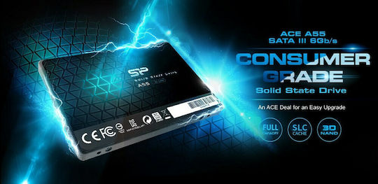 Silicon Power Ace A55 SSD 512GB τύπου 2.5'' με σύνδεση SATA III SP512GBSS3A55S25