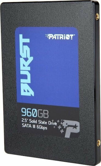 Patriot Burst SSD 960GB τύπου 2.5'' με σύνδεση SATA III PBU960GS25SSDR
