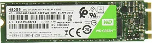 Western Digital WD Green SSD 480GB Тип M.2 С Връзка SATA III WDS480G2G0B