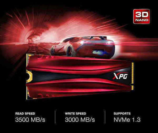 Adata XPG Gammix S11 Pro SSD 256GB τύπου M.2 με σύνδεση PCI Express 3.0 και Ψύκτρα AGAMMIXS11P-256GT-C