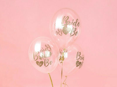 Set of 6 Balloons Latex White Marriage to Be 30cm