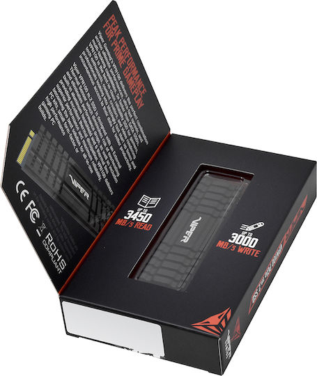 Patriot Viper VPN100 SSD 1TB τύπου M.2 με σύνδεση PCI Express 3.0 και Ψύκτρα VPN100-1TBM28H