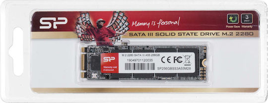 Silicon Power A55 SSD 256GB M.2 Type with SATA III Connection SP256GBSS3A55M28 Bulk