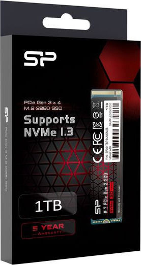 Silicon Power P34A80 SSD 1TB τύπου M.2 με σύνδεση PCI Express 3.0 SP001TBP34A80M28