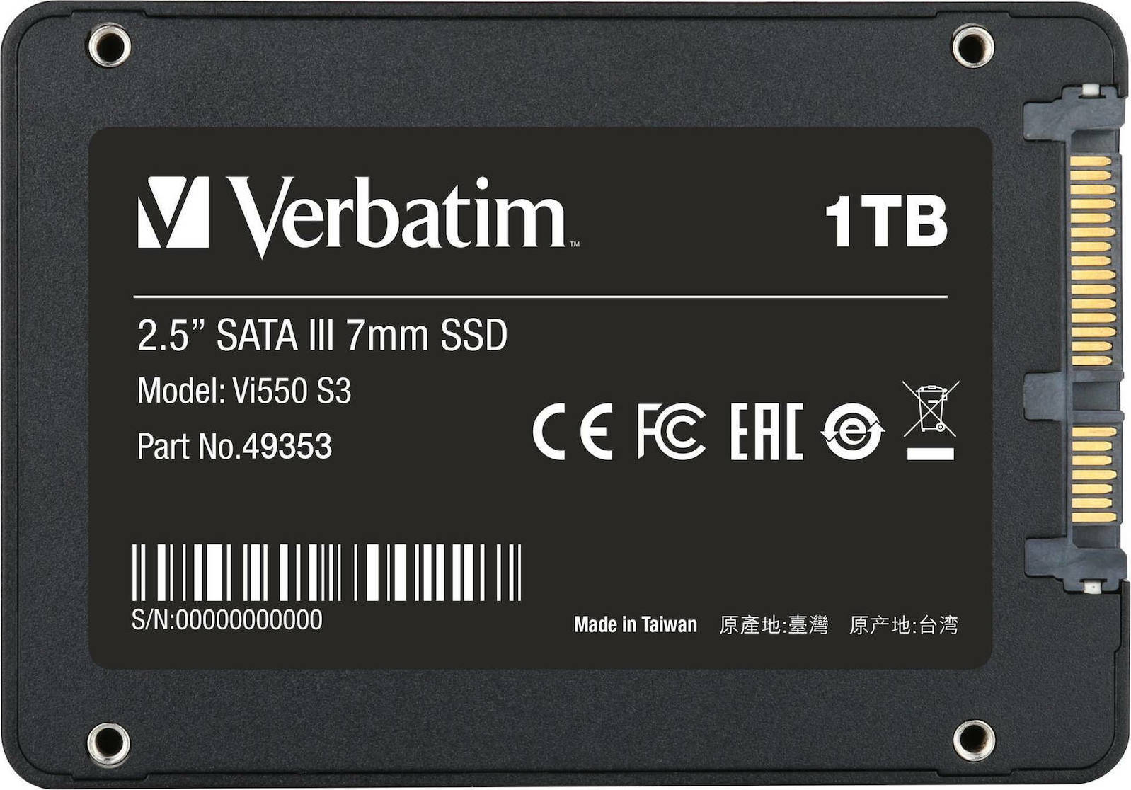 Verbatim Vi550 S3 SSD 1TB 2.5'' SATA III 49353 | Skroutz Romania