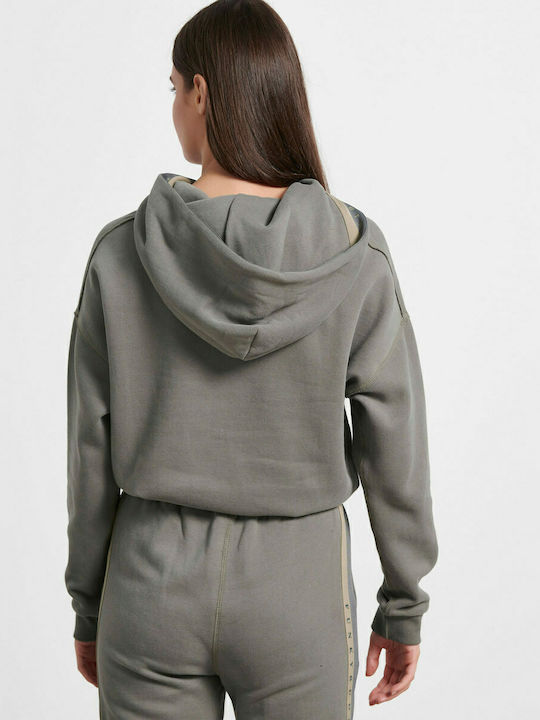 Funky Buddha Women's Hooded Sweatshirt Olive