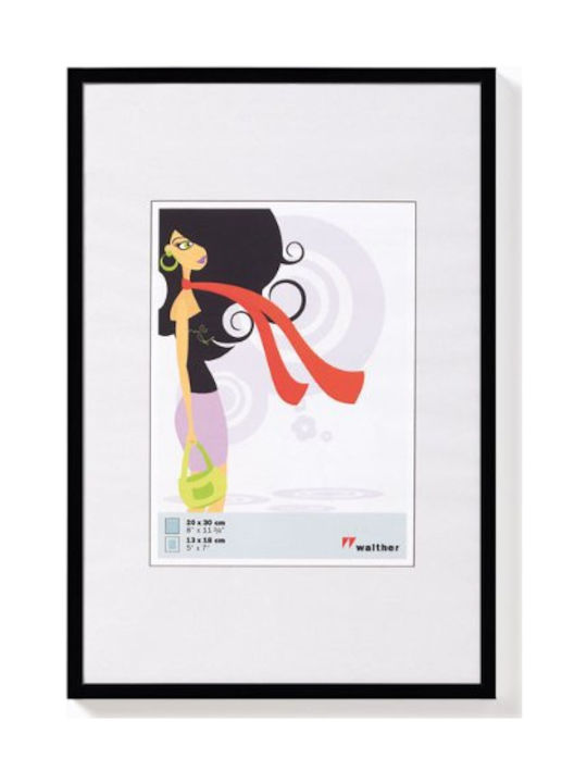 Walther Lifestyle Wall-Mounted Plastic Photo Frame With Black Frame