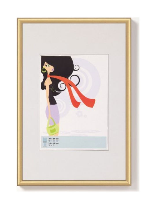 Walther Lifestyle Gold Wall-Mounted Plastic Photo Frame With Gold Frame