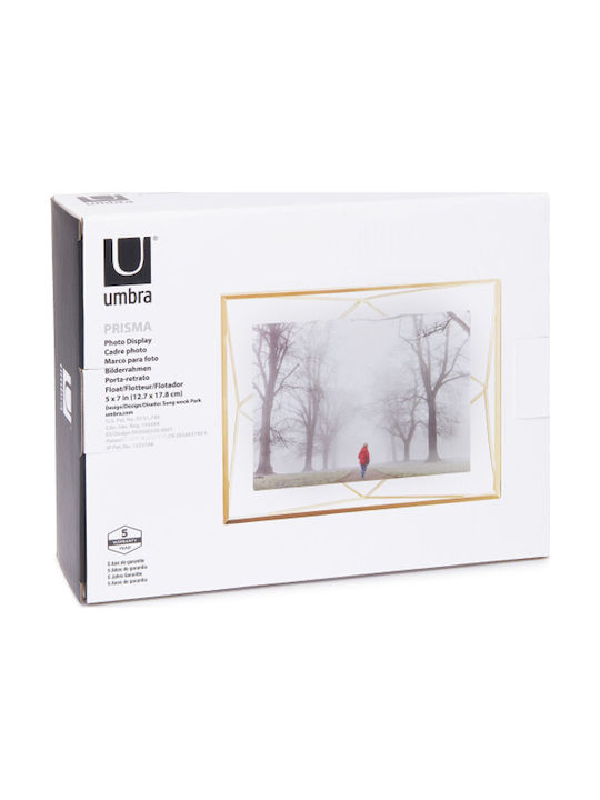 Umbra Prisma Mat Bras Fotorahmen Metallisch mit Gold Rahmen