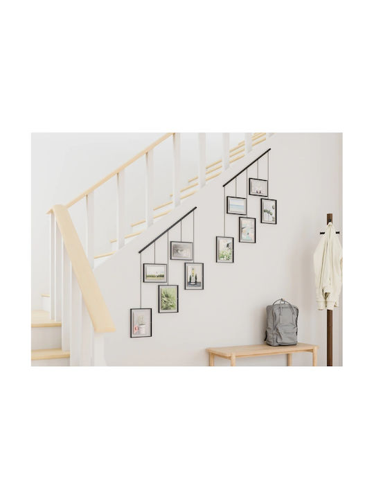 Umbra Exhibit Wall-Mounted Multi 5 Photos Metallic With Black Frame