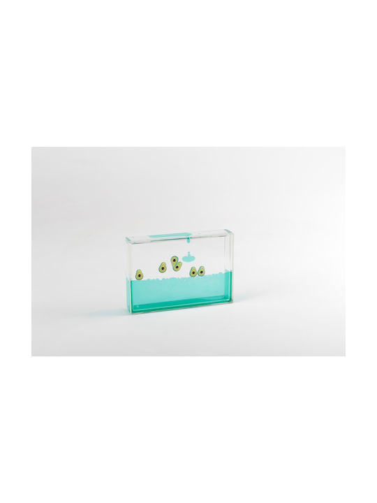 DOIY Avocado Photo Frame Plastic with Turquoise Frame Aqua