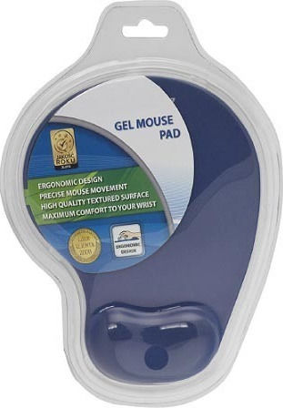 Esperanza Gel Mouse Pad (230mm) with Wrist Support Blue EA137B